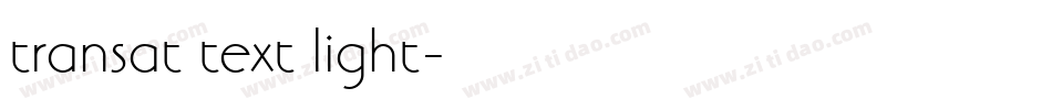 transat text light字体转换